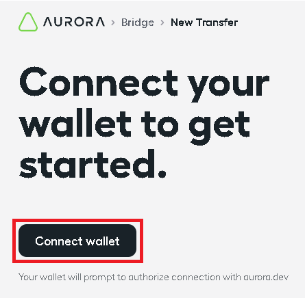 Kết nối ví Metamask của Aurora