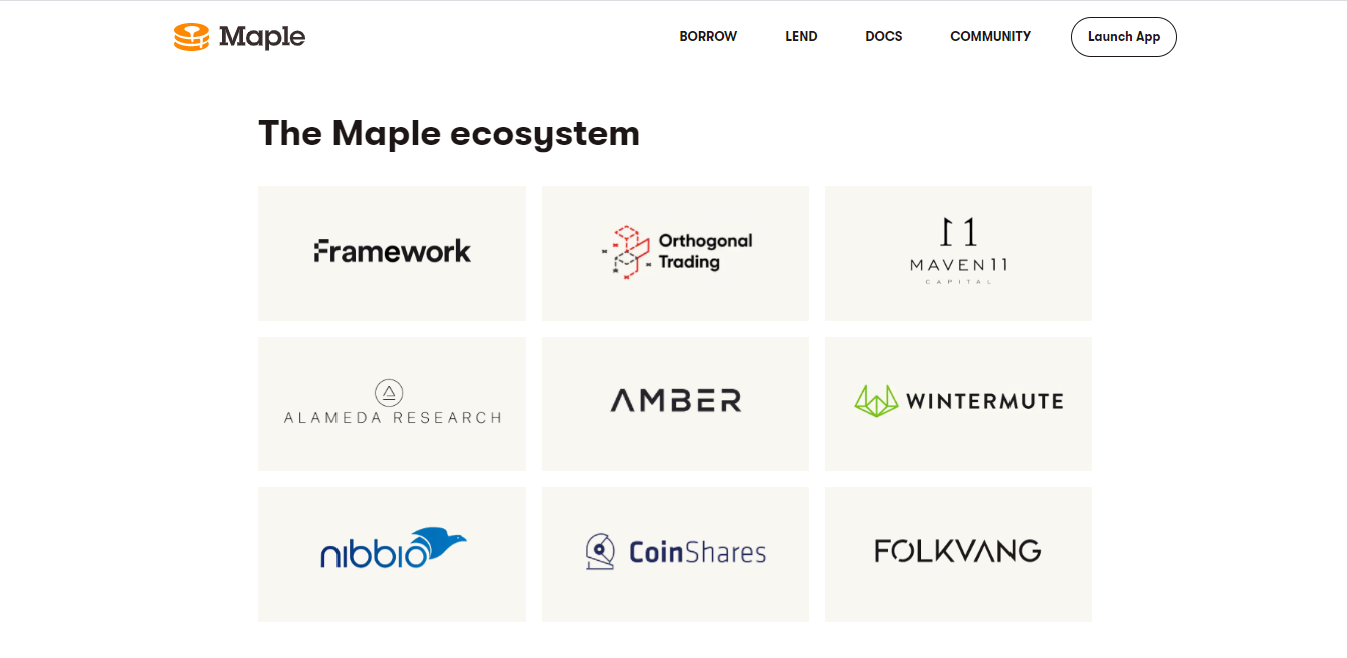Các nhà đầu tư của Maple