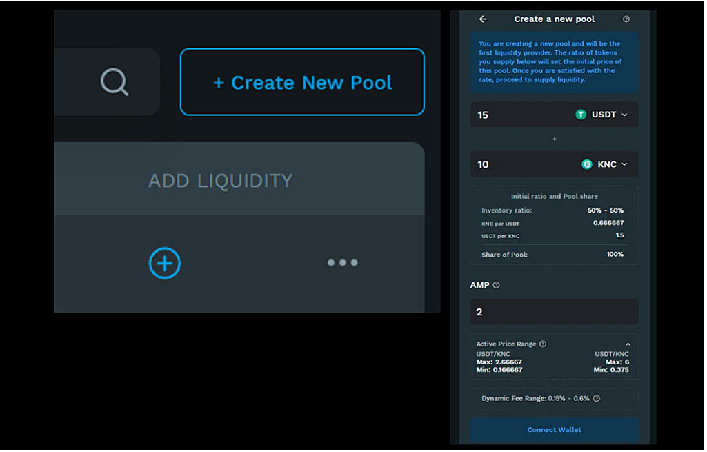 Create new pool on Kyber DMM
