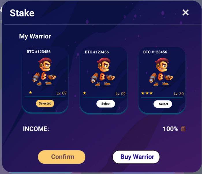 Confirm staking