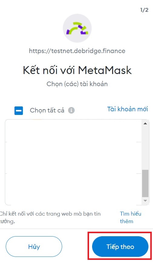 Kết nối ví Metamask với web