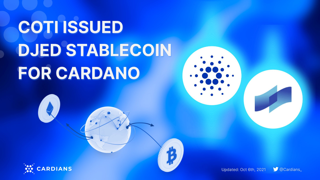 Coti phát hành stablecoin DJED trên Cardano