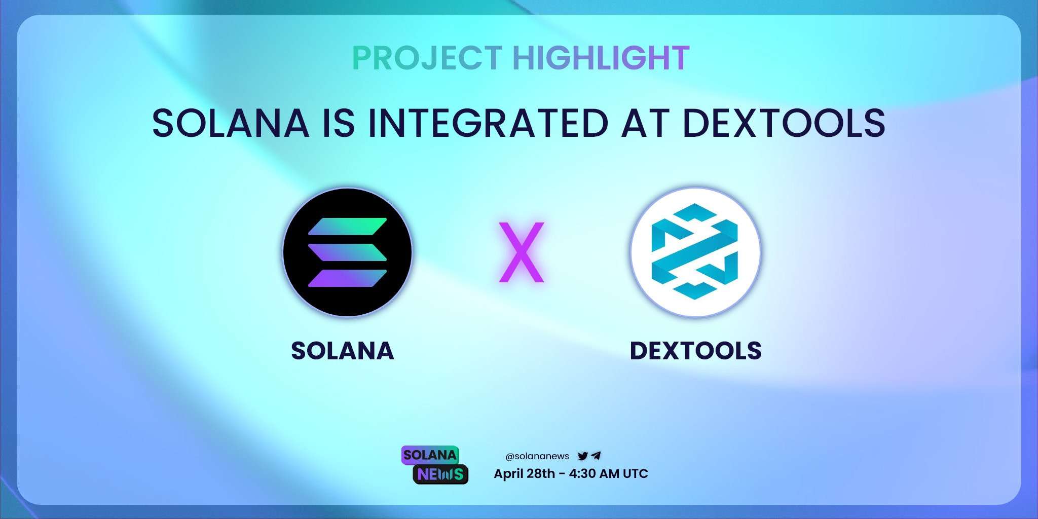 Dextools in partnership with Solana