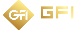 gfi blockchain logo white