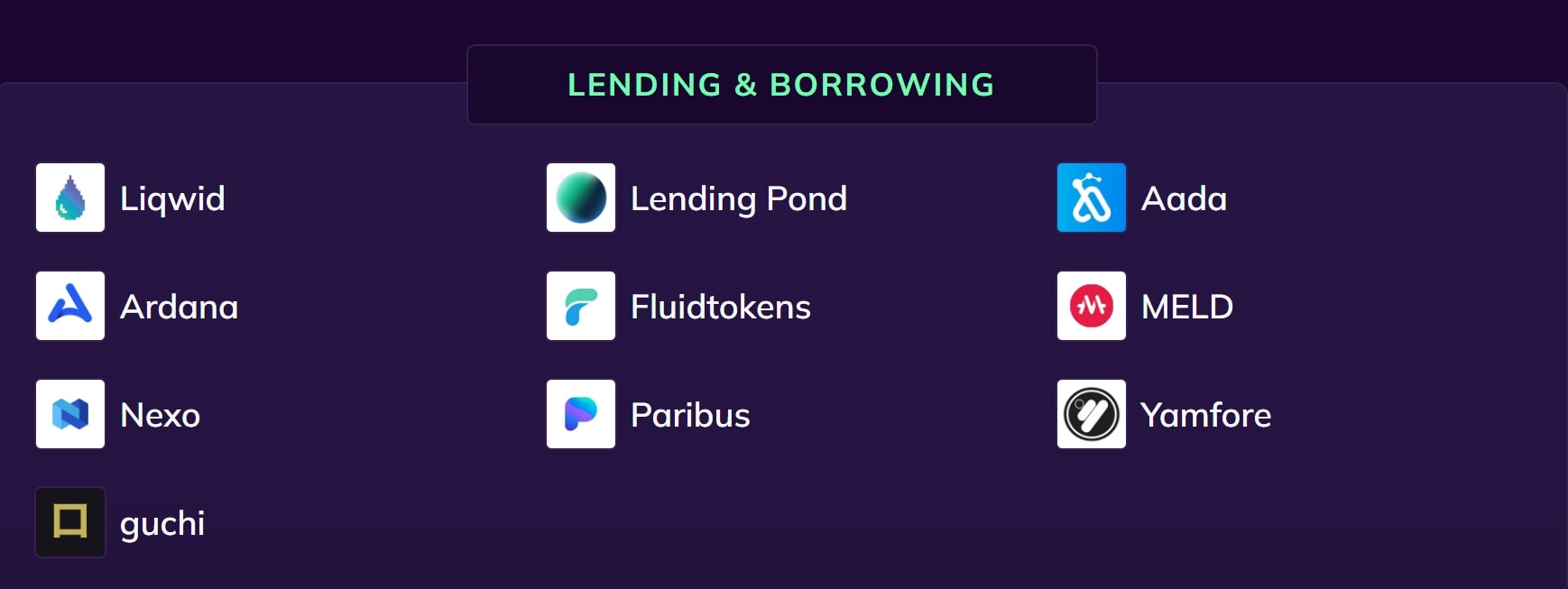 Lending and Borrowing trên Cardano