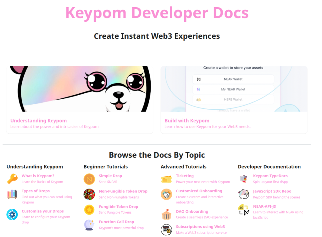 Keypom SDK - Tài liệu cho nhà phát triển