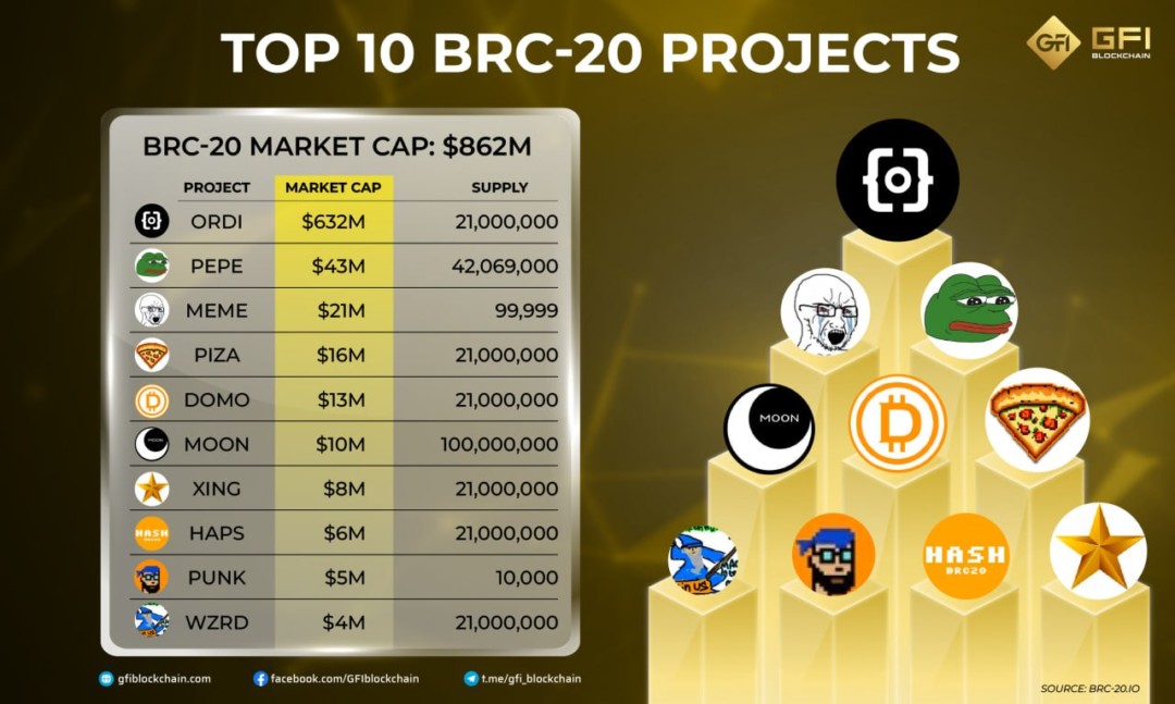 Đa phần các dự án trên BRC - 20 là meme coin