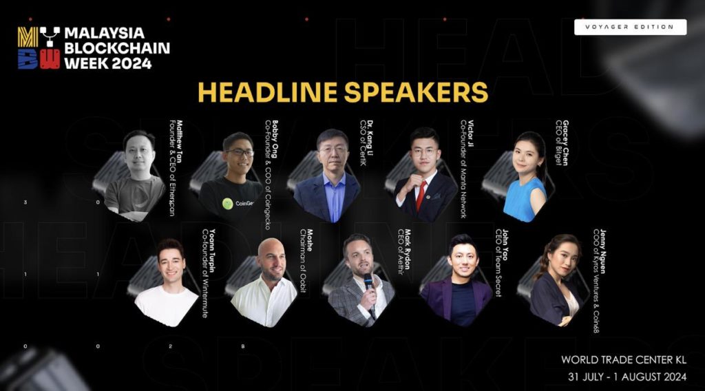 Các diễn giả tại MALAYSIA BLOCKCHAIN WEEK 2024