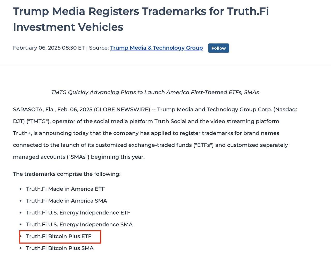 Các sản phẩm ETF của Truth.fi